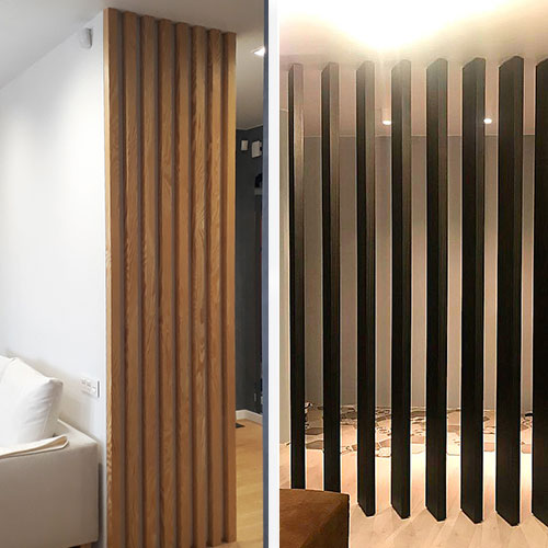 Декоративные рейки, перегородки (натур. шпон) Декоративные рейки, перегородки (натур. шпон)